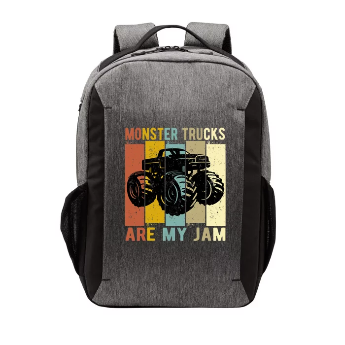 Monster Trucks Are My Jam Vintage Retro Monster Truck Vector Backpack