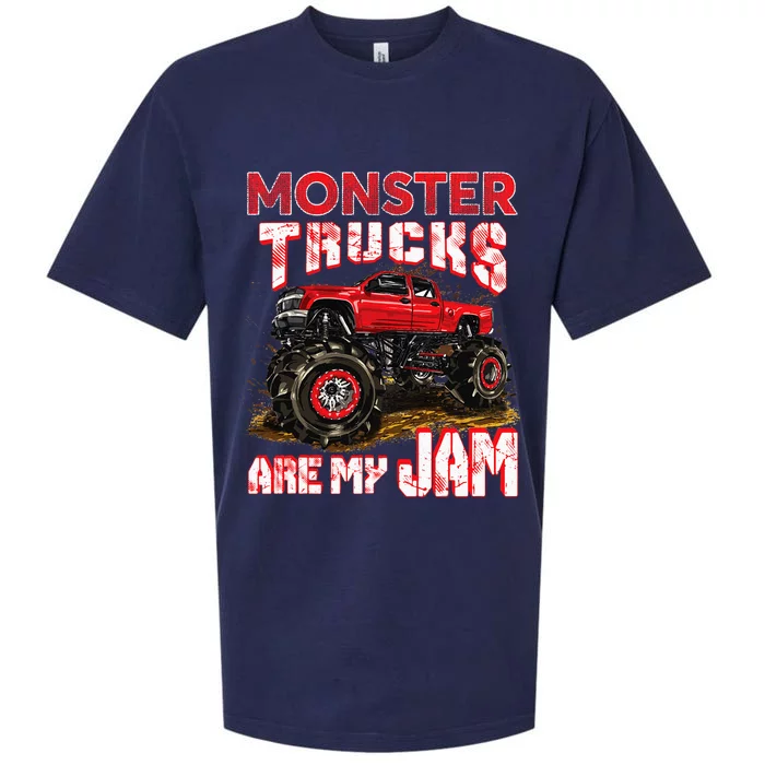 Monster Truck Are My Jam For Monster Truck Lovers Men & Kids Sueded Cloud Jersey T-Shirt