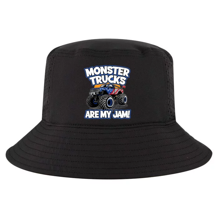 Monster Trucks Are My Jam Boy's Monster Truck Cool Comfort Performance Bucket Hat