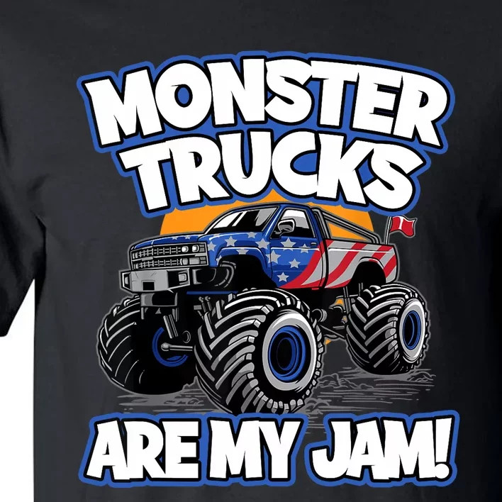 Monster Trucks Are My Jam Boy's Monster Truck Tall T-Shirt