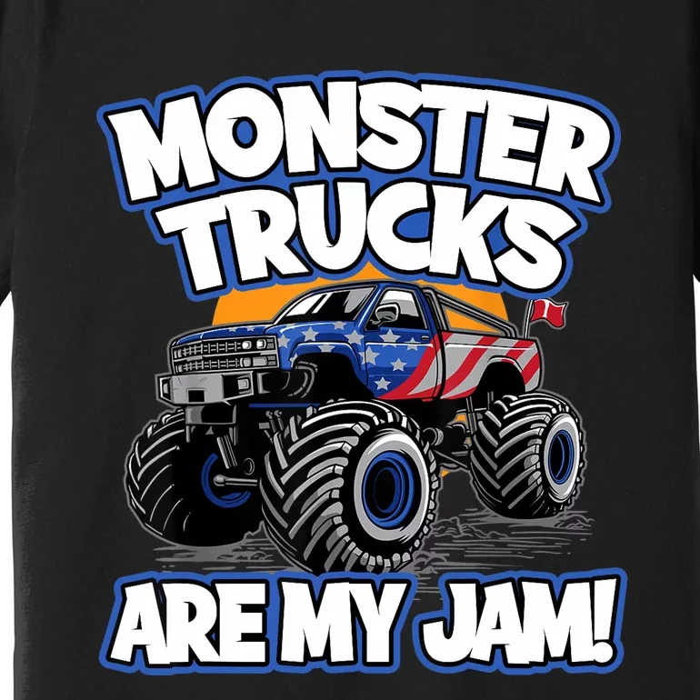 Monster Trucks Are My Jam Boy's Monster Truck Premium T-Shirt