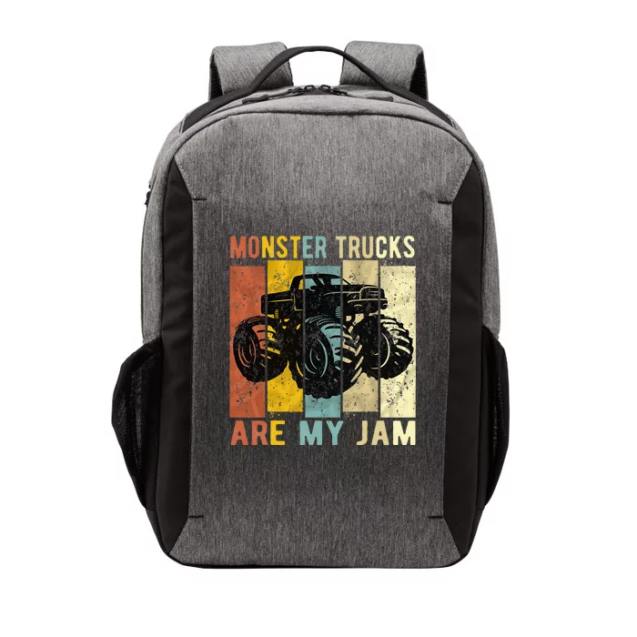 Monster Trucks Are My Jam Vintage Retro Monster Truck Vector Backpack