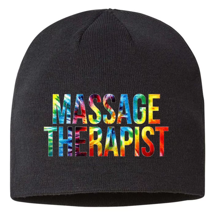 Massage Therapist Appreciation Day Tie Dye Women For Work 8 1/2in Sustainable Knit Beanie