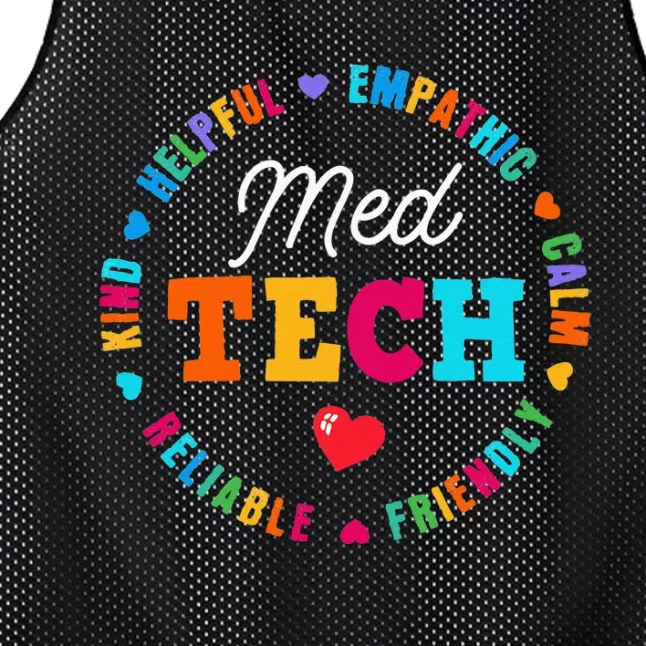 MED Tech Appreciation Week healthcare Medical Technologist Mesh Reversible Basketball Jersey Tank