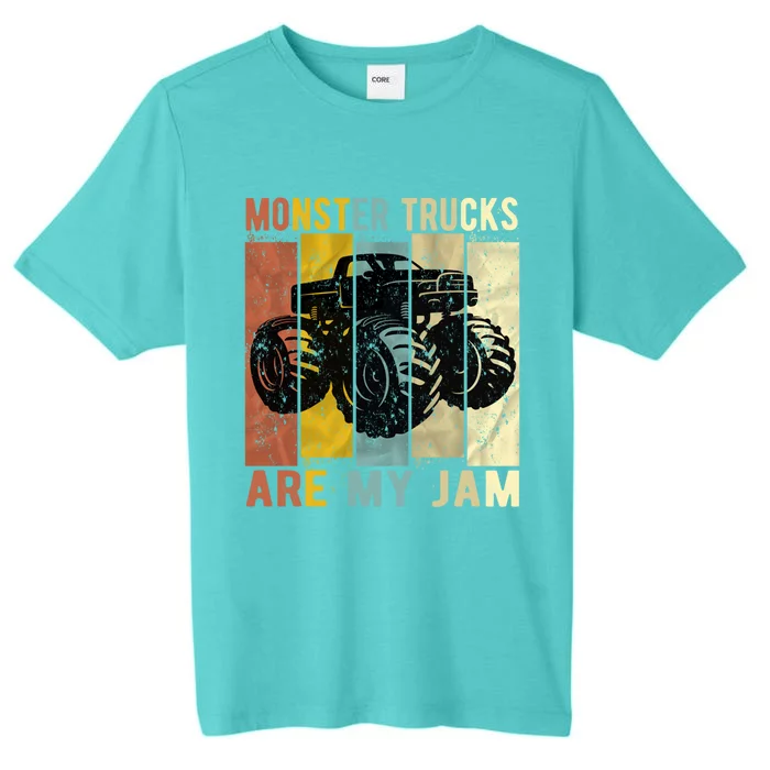 Monster Trucks Are My Jam Vintage Retro Monster Truck Gift ChromaSoft Performance T-Shirt