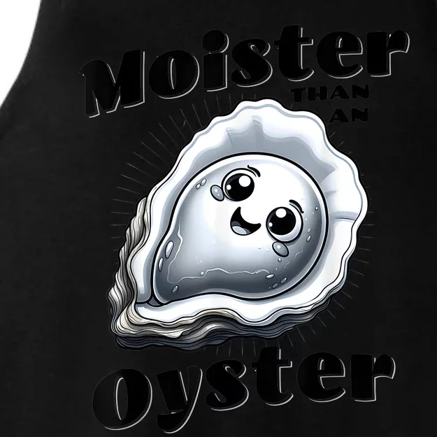 Moister Than An Oyster Funny Shucking Shellfish Seafood Ladies Tri-Blend Wicking Tank