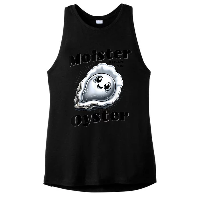 Moister Than An Oyster Funny Shucking Shellfish Seafood Ladies Tri-Blend Wicking Tank