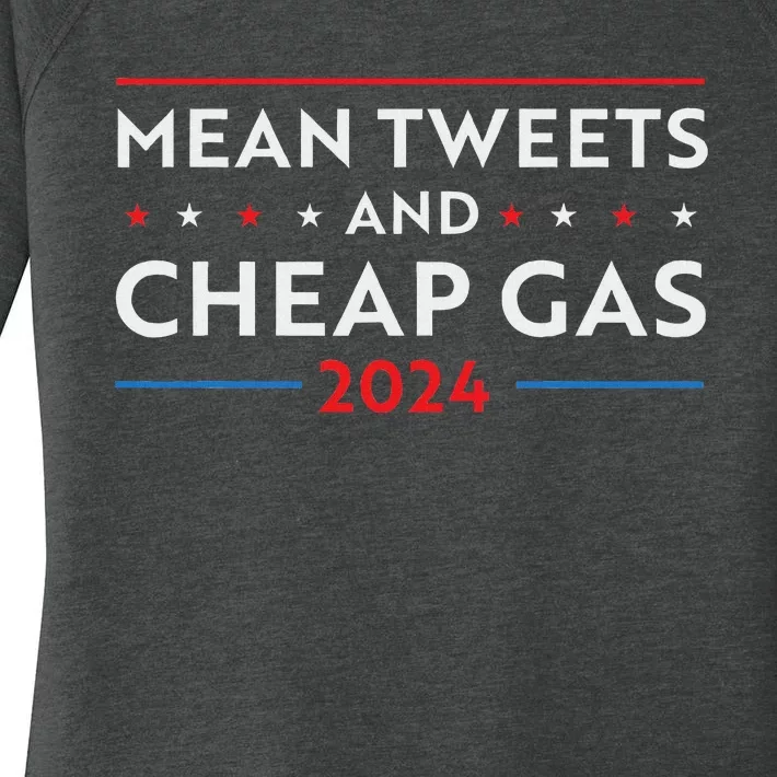 Mean Tweets And Cheap Gas Pro Trump Women Women's Perfect Tri Tunic Long Sleeve Shirt