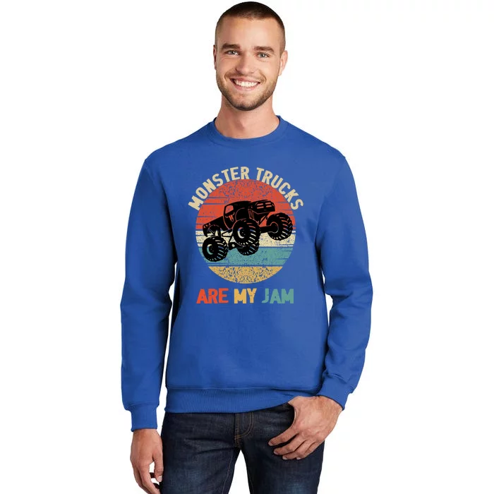 Monster Trucks Are My Jam Vintage Retro Monster Truck Gift Sweatshirt