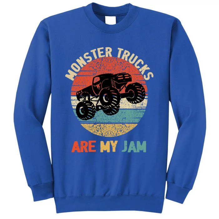 Monster Trucks Are My Jam Vintage Retro Monster Truck Gift Sweatshirt