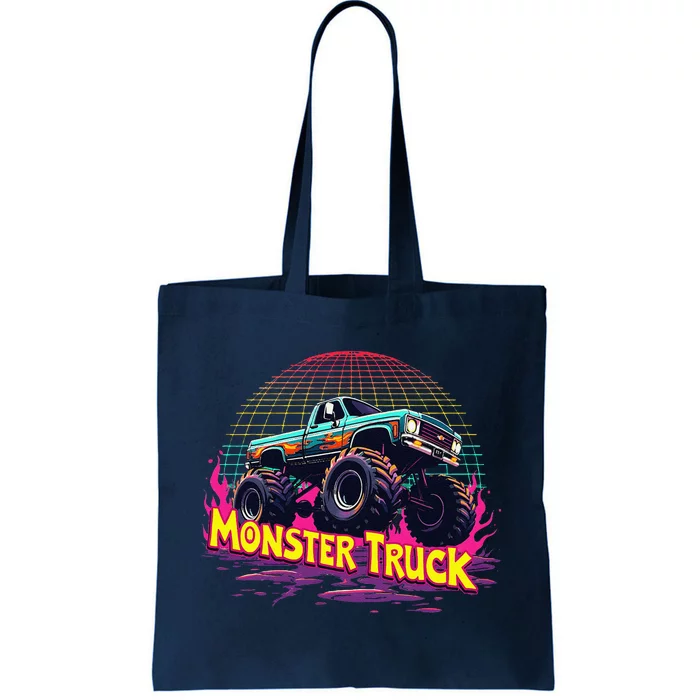 Monster Trucks Are My Jam Vintage Monster Truck Tote Bag