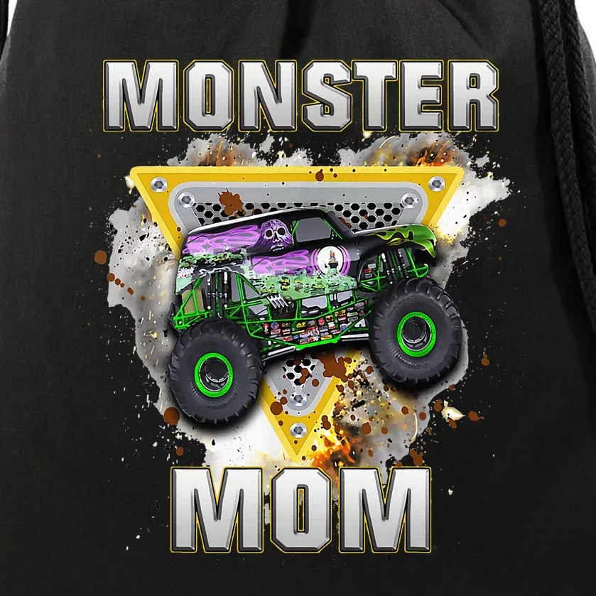 Monster Truck Are My Jam Monster Truck Mom Drawstring Bag