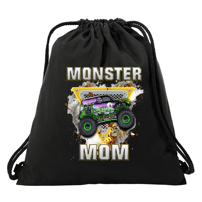 Monster Truck Are My Jam Monster Truck Mom Drawstring Bag