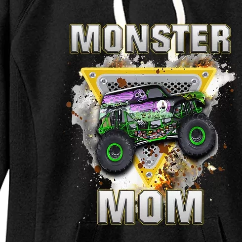 Monster Truck Are My Jam Monster Truck Mom Women's Fleece Hoodie