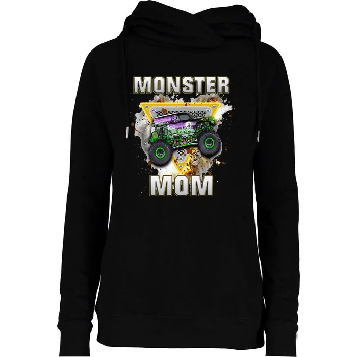 Monster Truck Are My Jam Monster Truck Mom Womens Funnel Neck Pullover Hood