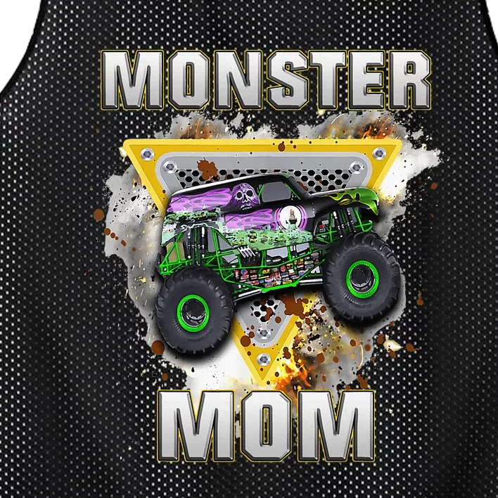 Monster Truck Are My Jam Monster Truck Mom Mesh Reversible Basketball Jersey Tank