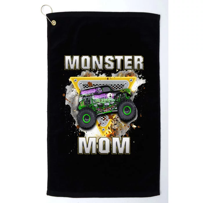 Monster Truck Are My Jam Monster Truck Mom Platinum Collection Golf Towel