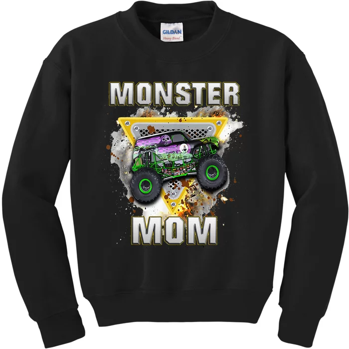 Monster Truck Are My Jam Monster Truck Mom Kids Sweatshirt