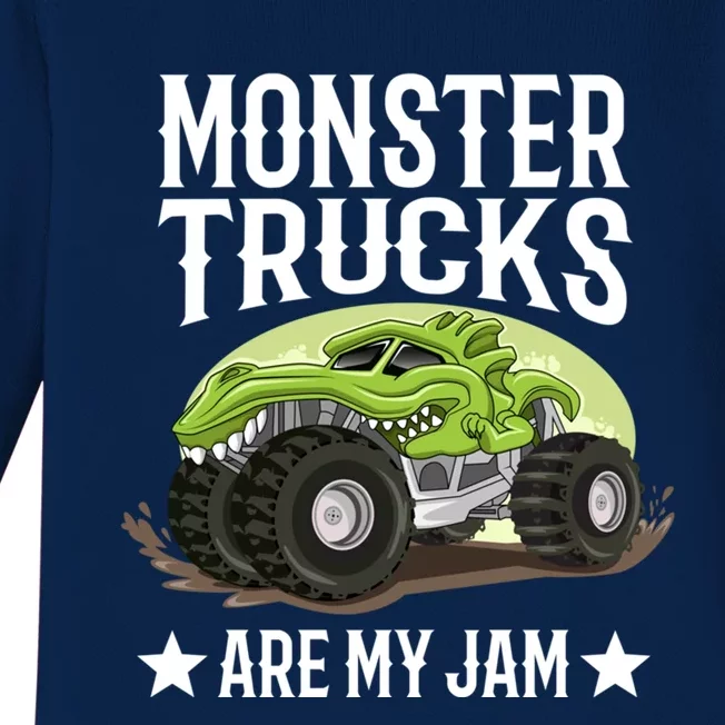 Monster Trucks Are My Jam Montertruck Monster Truck Gift Baby Long Sleeve Bodysuit