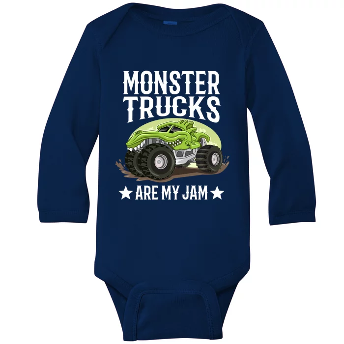 Monster Trucks Are My Jam Montertruck Monster Truck Gift Baby Long Sleeve Bodysuit