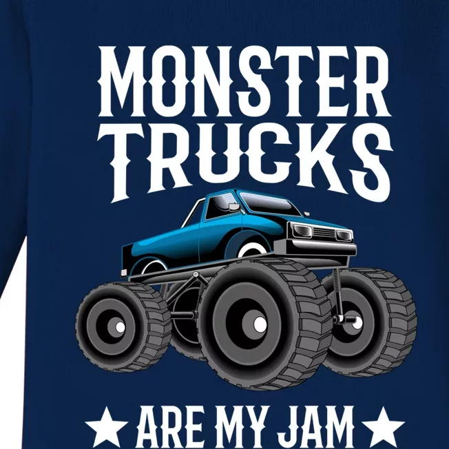 Monster Trucks Are My Jam Montertruck Monster Truck Gift Baby Long Sleeve Bodysuit