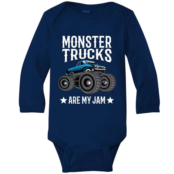 Monster Trucks Are My Jam Montertruck Monster Truck Gift Baby Long Sleeve Bodysuit