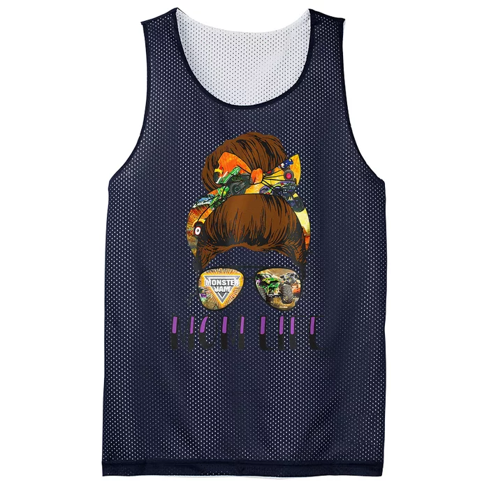 Monster Truck Are My Jam For Monster Truck Lovers Momlife Mesh Reversible Basketball Jersey Tank