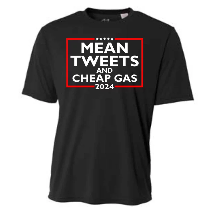 Mean Tweets And Cheap Gas Funny 2024 ProTrump Election Cooling Performance Crew T-Shirt