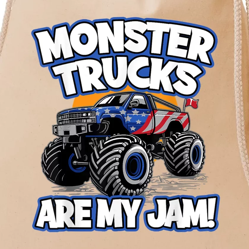 Monster Trucks Are My Jam Drawstring Bag