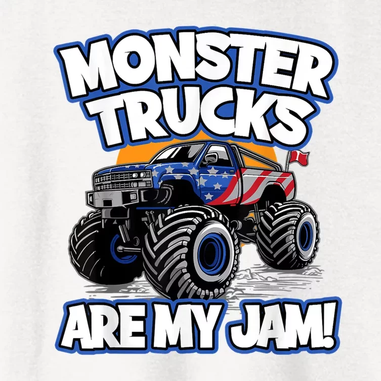 Monster Trucks Are My Jam Women's Crop Top Tee