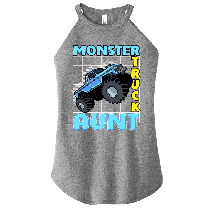 Monster Truck Aunt Monster Truck Family Fans Meaningful Gift Women’s Perfect Tri Rocker Tank