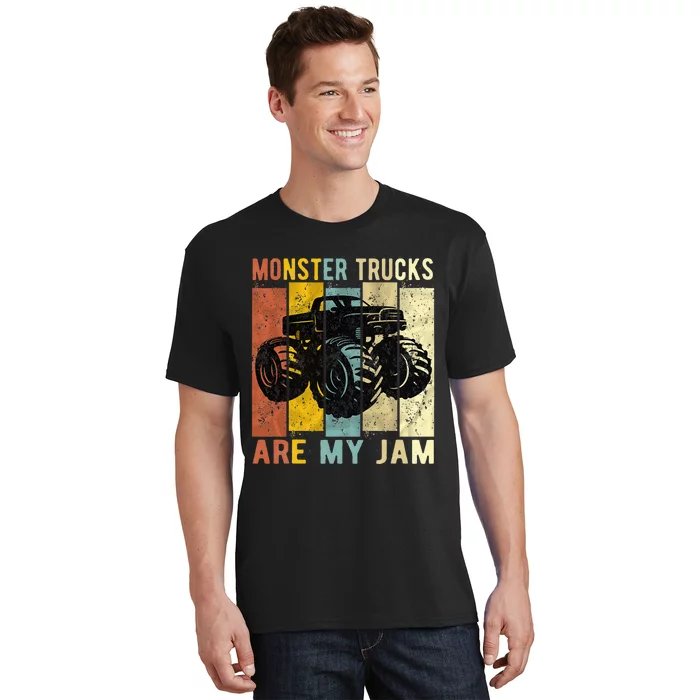 Monster Trucks Are My Jam Vintage Retro Monster Truck T-Shirt