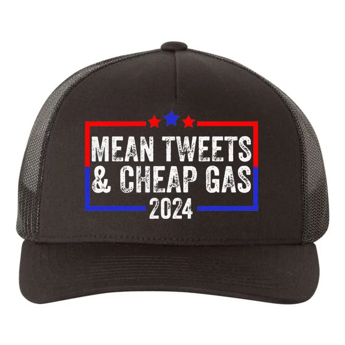 Mean Tweets And Cheap Gas Funny 2024 Pro Trump Yupoong Adult 5-Panel Trucker Hat