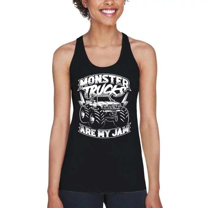 Monster Truck Are My Jam For Monster Truck Lovers Women's Racerback Tank