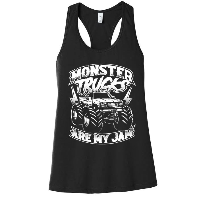 Monster Truck Are My Jam For Monster Truck Lovers Women's Racerback Tank