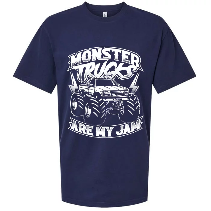 Monster Truck Are My Jam For Monster Truck Lovers Sueded Cloud Jersey T-Shirt