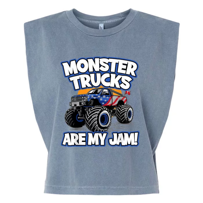 Monster Trucks Are My Jam Garment-Dyed Women's Muscle Tee