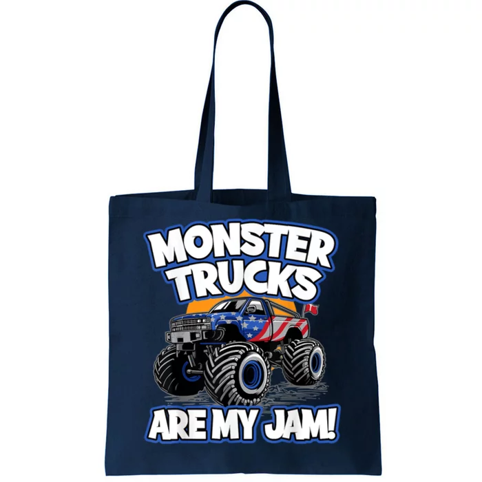 Monster Trucks Are My Jam Tote Bag