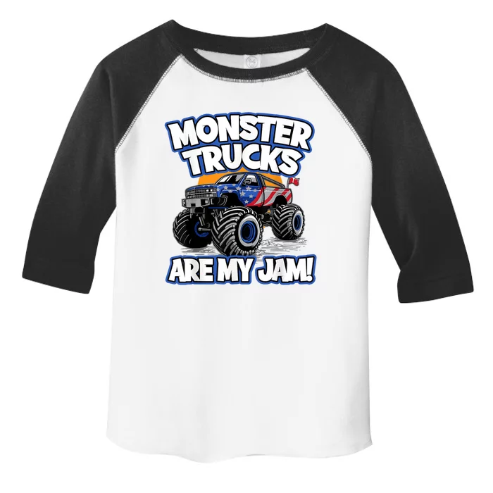 Monster Trucks Are My Jam Toddler Fine Jersey T-Shirt