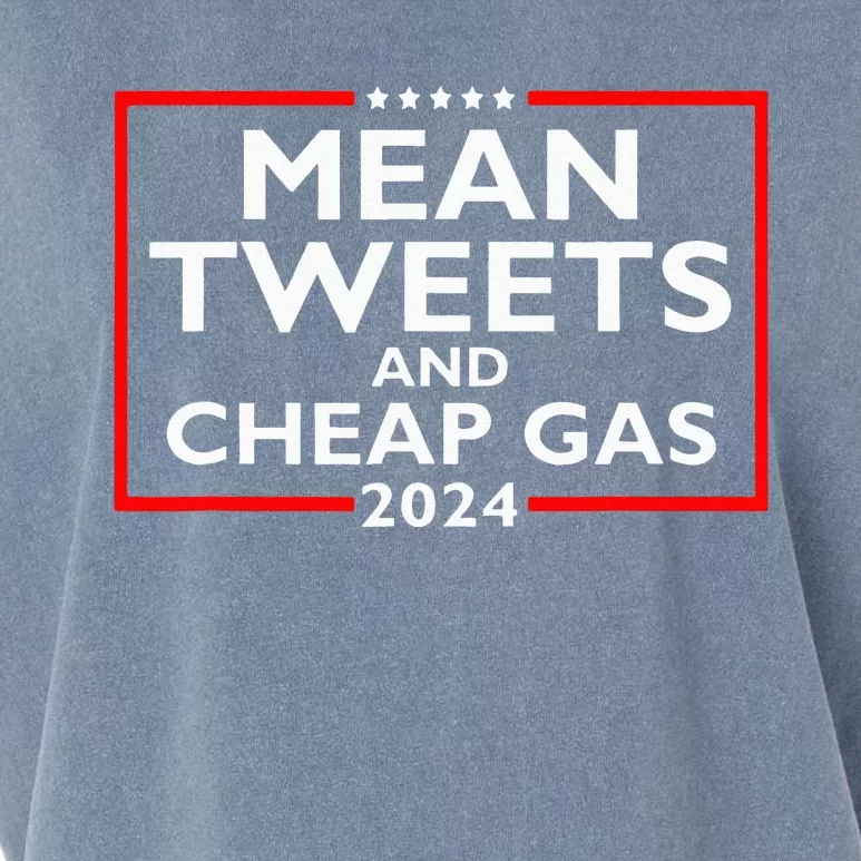 Mean Tweets And Cheap Gas Funny 2024 ProTrump Election Garment-Dyed Women's Muscle Tee