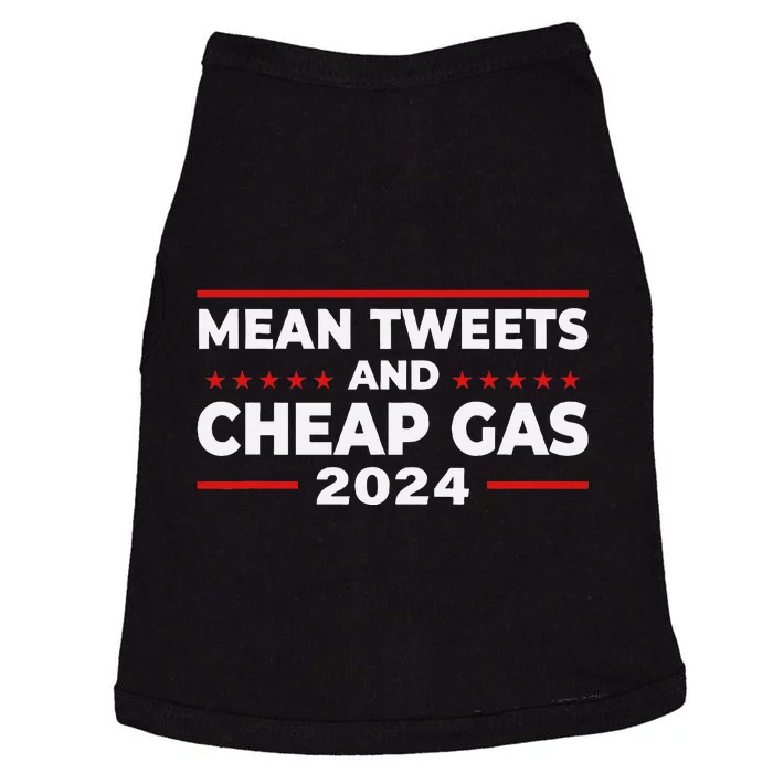 Mean Tweets And Cheap Gas Funny Donald Trump 2024 Election Doggie Tank