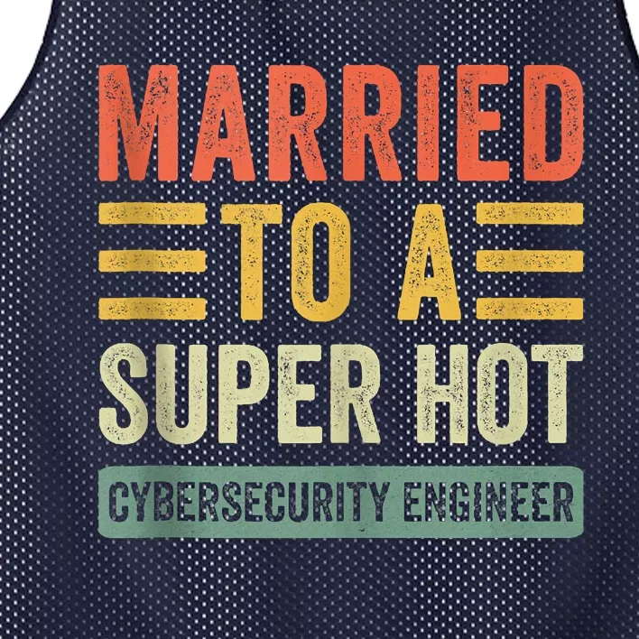 Married To A Super Hot Cybersecurity Engineer Husband Wife Mesh Reversible Basketball Jersey Tank