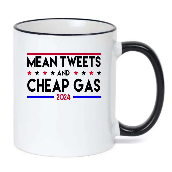 Mean Tweets And Cheap Gas 2024 Donald Trump Black Color Changing Mug