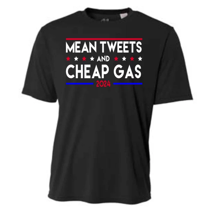 Mean Tweets And Cheap Gas 2024 Donald Trump Cooling Performance Crew T-Shirt