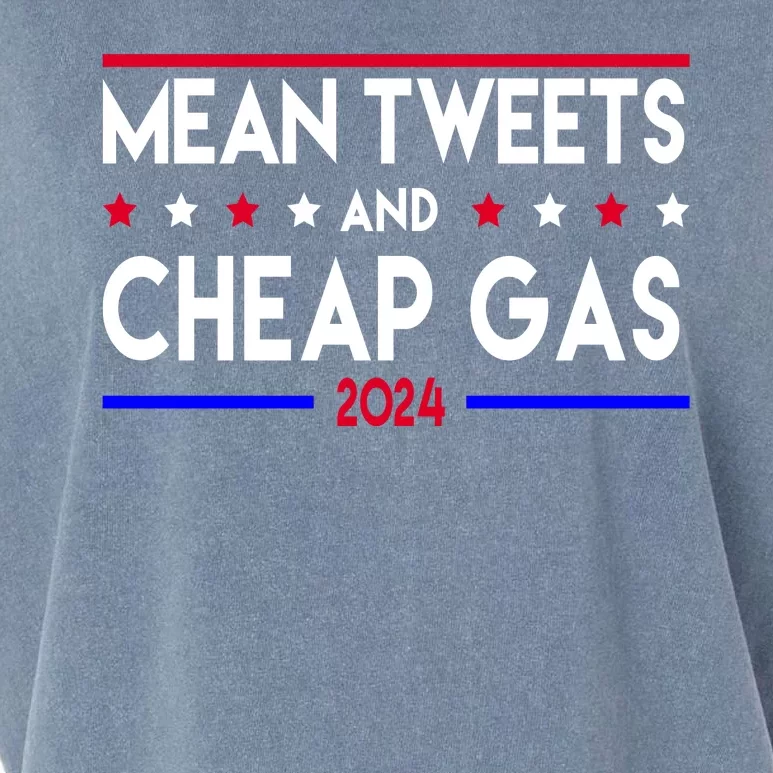 Mean Tweets And Cheap Gas 2024 Donald Trump Garment-Dyed Women's Muscle Tee