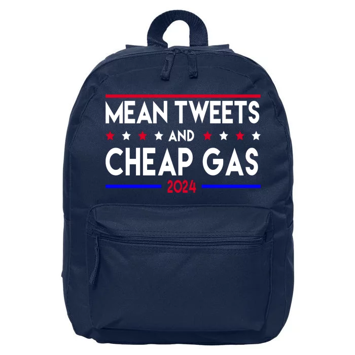 Mean Tweets And Cheap Gas 2024 Donald Trump 16 in Basic Backpack