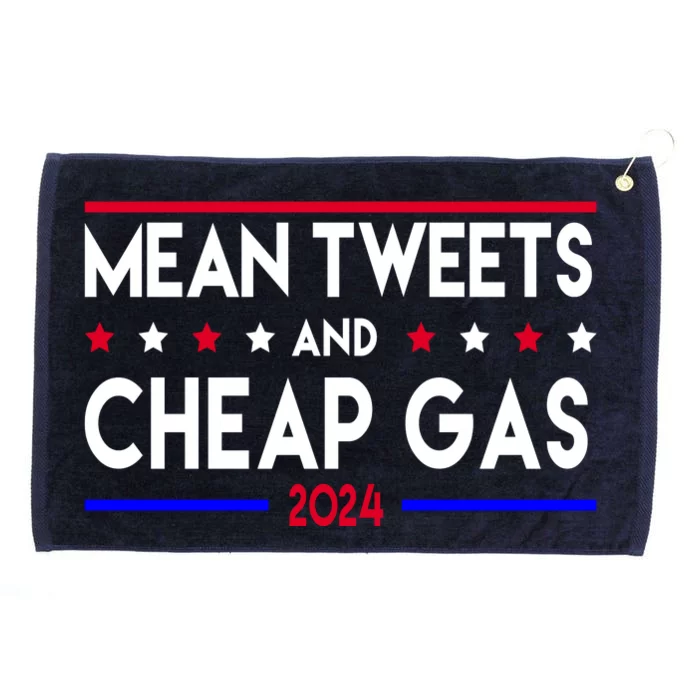 Mean Tweets And Cheap Gas 2024 Donald Trump Grommeted Golf Towel