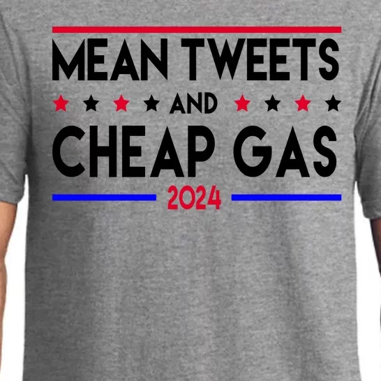 Mean Tweets And Cheap Gas 2024 Donald Trump Pajama Set