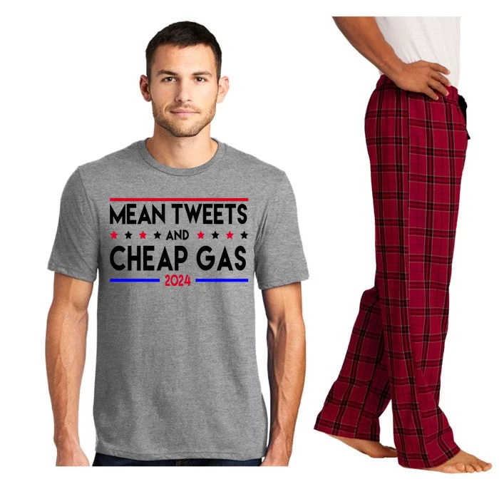 Mean Tweets And Cheap Gas 2024 Donald Trump Pajama Set