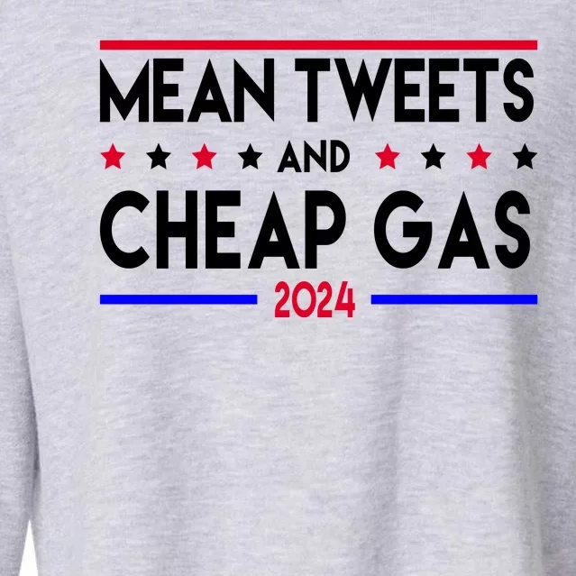 Mean Tweets And Cheap Gas 2024 Donald Trump Cropped Pullover Crew